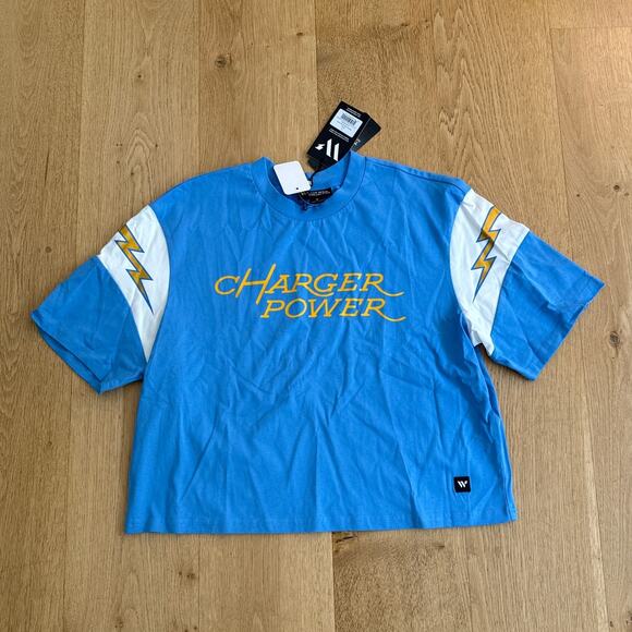 The Wild Collective LA Chargers Tee Size S Blue Yellow White - Picture 1 of 3